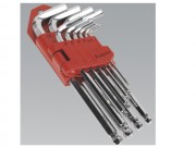 10pc Fully Polished Long Ball-End Hex Key Set Metric